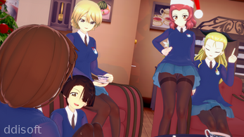 English Christmas : Girls und Panzer der Panzussy V2 screenshot 2