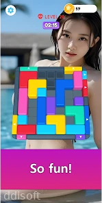 Sexy block jam title game screenshot 2
