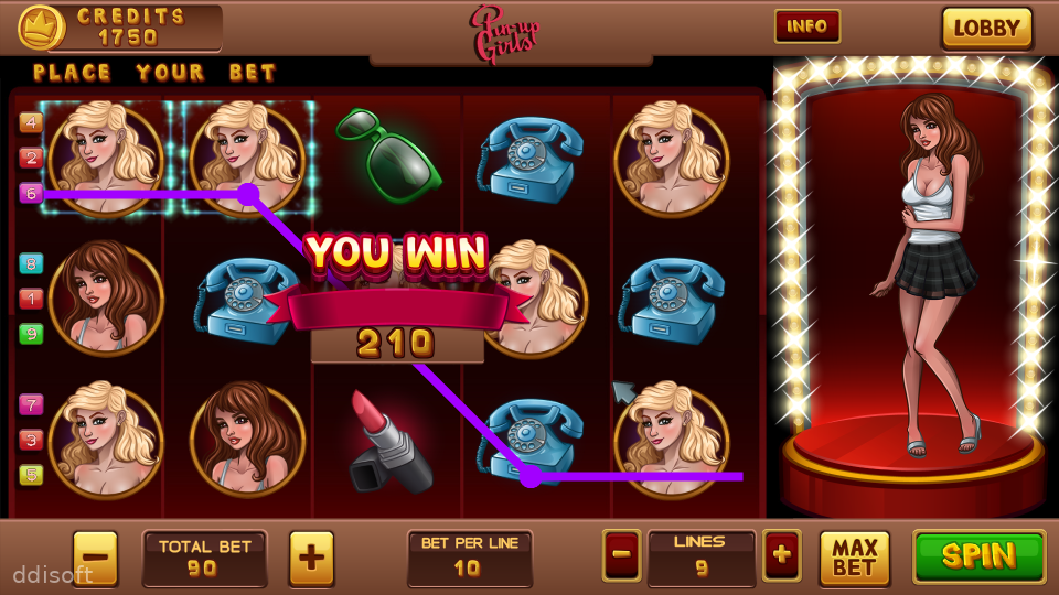 Pin Up Girls Slots screenshot 2