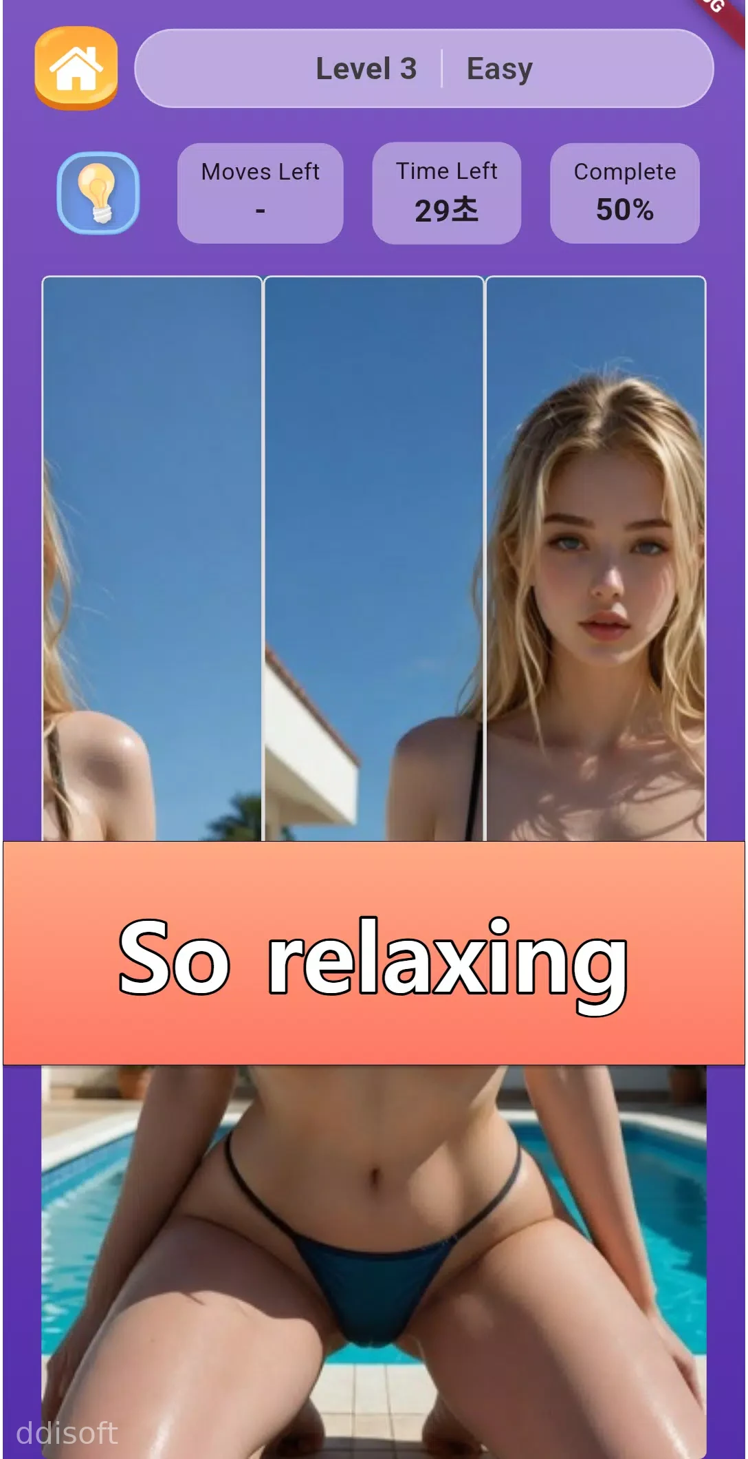 Sexy Photo Grid Puzzle Game screenshot 1
